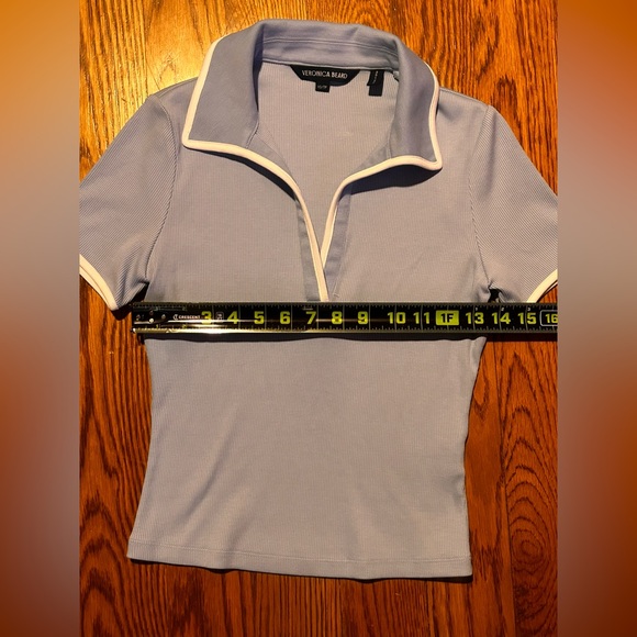 Veronica Beard Kearney Polo Tee With Contrast Piping - Picture 12 of 16